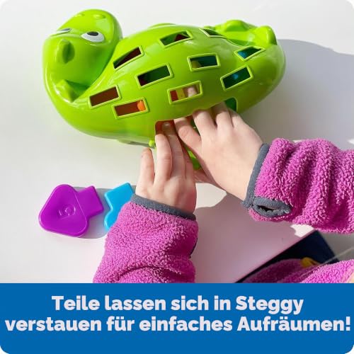Learning Resources Steggy, der Dino zur Förderung der Feinmotorik, Ab 18 Monaten, Lernspiel Farben, Zahlen und Pinzettengriff… – Ansicht 5