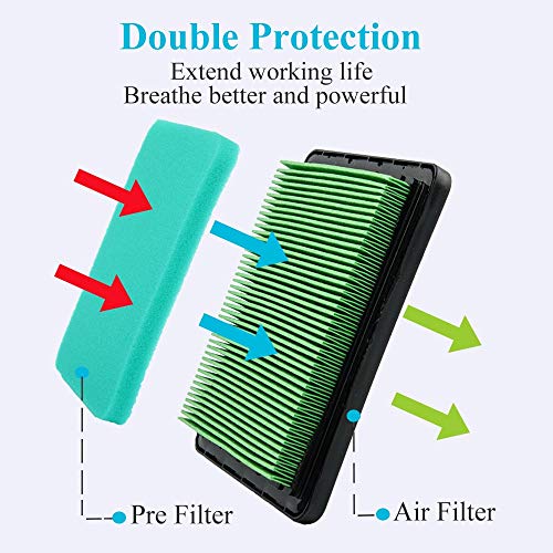 HOODELL 3 Pack GCV160 GCV190 Air Filter with Pre Cleaner - for Honda 17211-ZL8-023 HRC216 HRR216VKA HRX217 Husqvarna 7021P Craftsman Push Lawn Mower and More