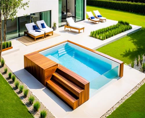 Portable Swimming Pool - 20ft/40ft Large Modular Pool System |