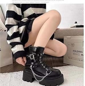 Amazon.com: Rave Boots Emo Shoes Y2K Retro Grunge Chunky With