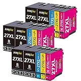 Alto rendimiento de páginas: 1250 páginas por cartucho negro 27XL; 1000 páginas por cartucho de color 27XL negro fotográfico con una cobertura del 5% de papel A4.