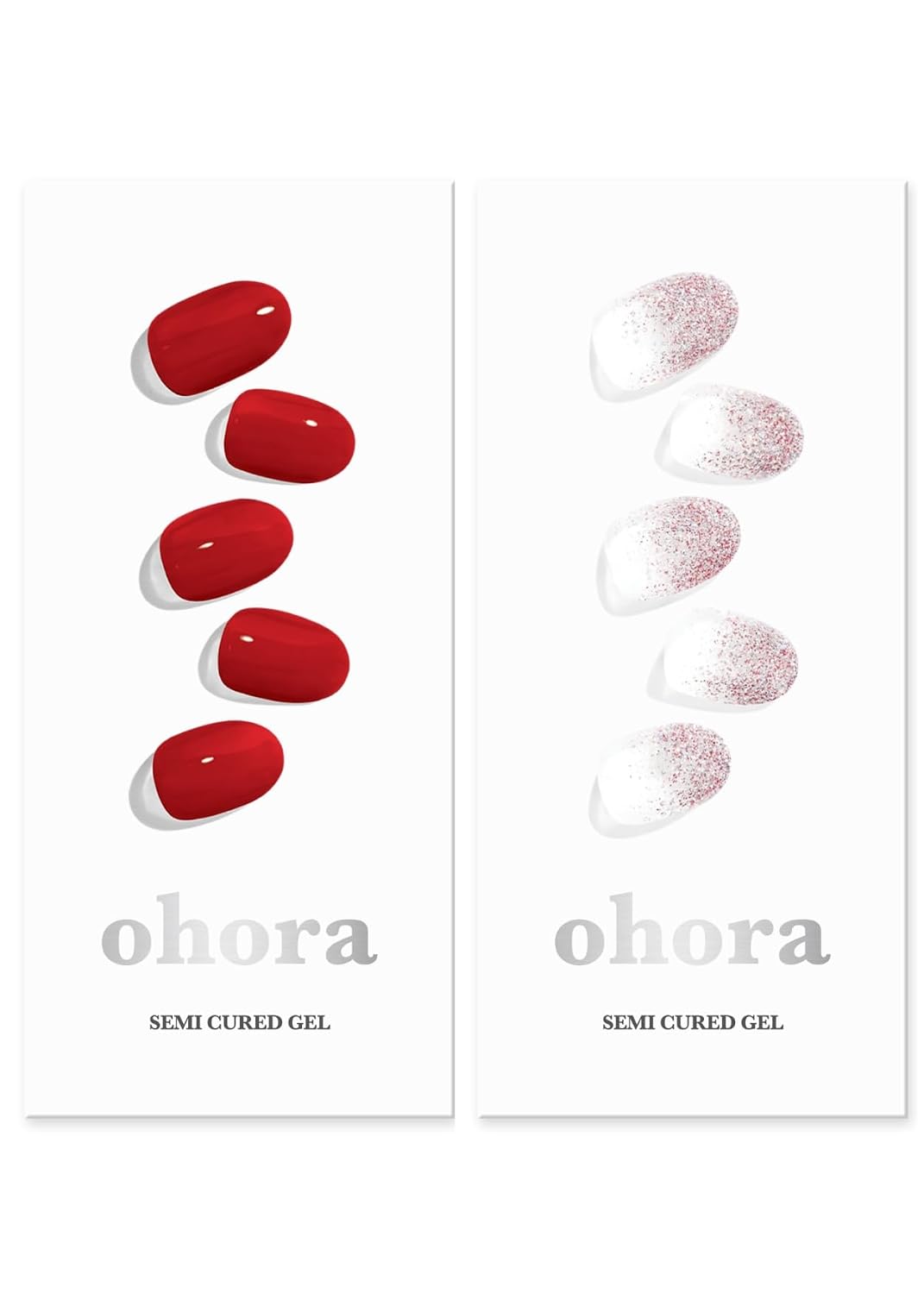 ohora Semi Cured Gel Nail Set of 2 (N Addict & N Basic Nails no.3) - Professional Salon-Quality Nail Care