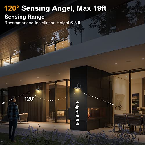 Uooiumoy 2 Pack Solar Barn Lights Outdoor With 3 Lighting Modes, Motion Sensor Led Wall Sconce Waterproof, Dusk To Dawn Gooseneck Exterior Porch Lights Fixtures Wall Mount Lanterns For House Doorway #TOP6