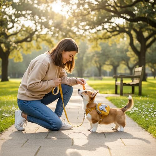 Arnés de mochila para perros de 2 a 10 kg que evita tirones y almacena premios 7