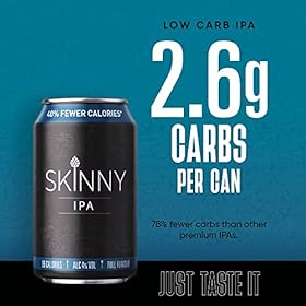 Skinny IPA Beer, Gluten Enjoy Free Shipping Beer, Full Flavoured, Low Calorie Beer, Ideal Beer Gift, Vegan & Kosher Certified IPA With Premium Taste, Animal Enjoy Free Shipping Beer, Exclusive Skinny Beer Offers, 24x 330ml Cans – Skinny Brands