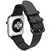 Produktbild Gemony Apple Watch Band 38mm 42mm Männer Frauen Nylon iWatch Band Ersatz-Handgelenksschlaufe Robustes NATO Bandschnalle Kompatibel mit Apple Watch Serie(WBA-013E42, Black, 42mm)