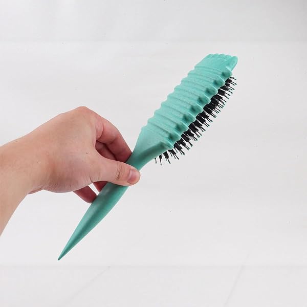Spazzola professionale per capelli per donne e uomini, spazzola piatta per capelli bagnati, asciutti, ricci, spessi, lisci, massaggianti, idea regalo (nero) - 5