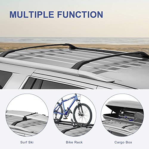 Mostplus Roof Rack Cross Bar Rail Compatible For Gmc Yukon/Chevy Tahoe/ Escalade With Side Rails 2015 2016 2017 2018 2019 2020 Cargo Racks Rooftop Luggage Canoe Kayak Carrier Rack #TOP6