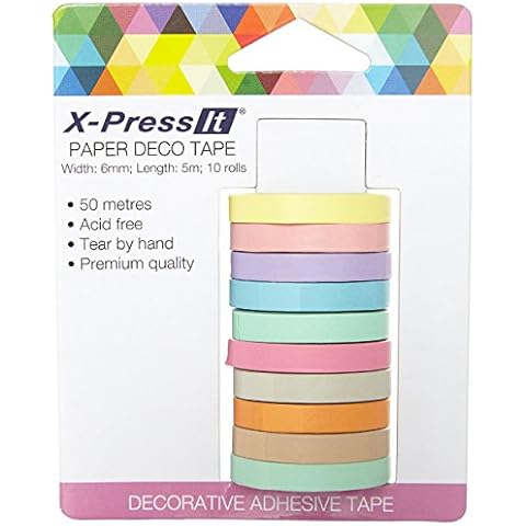 X-Press It Deco Tape 6mm x 5m 10 Rolls Cover