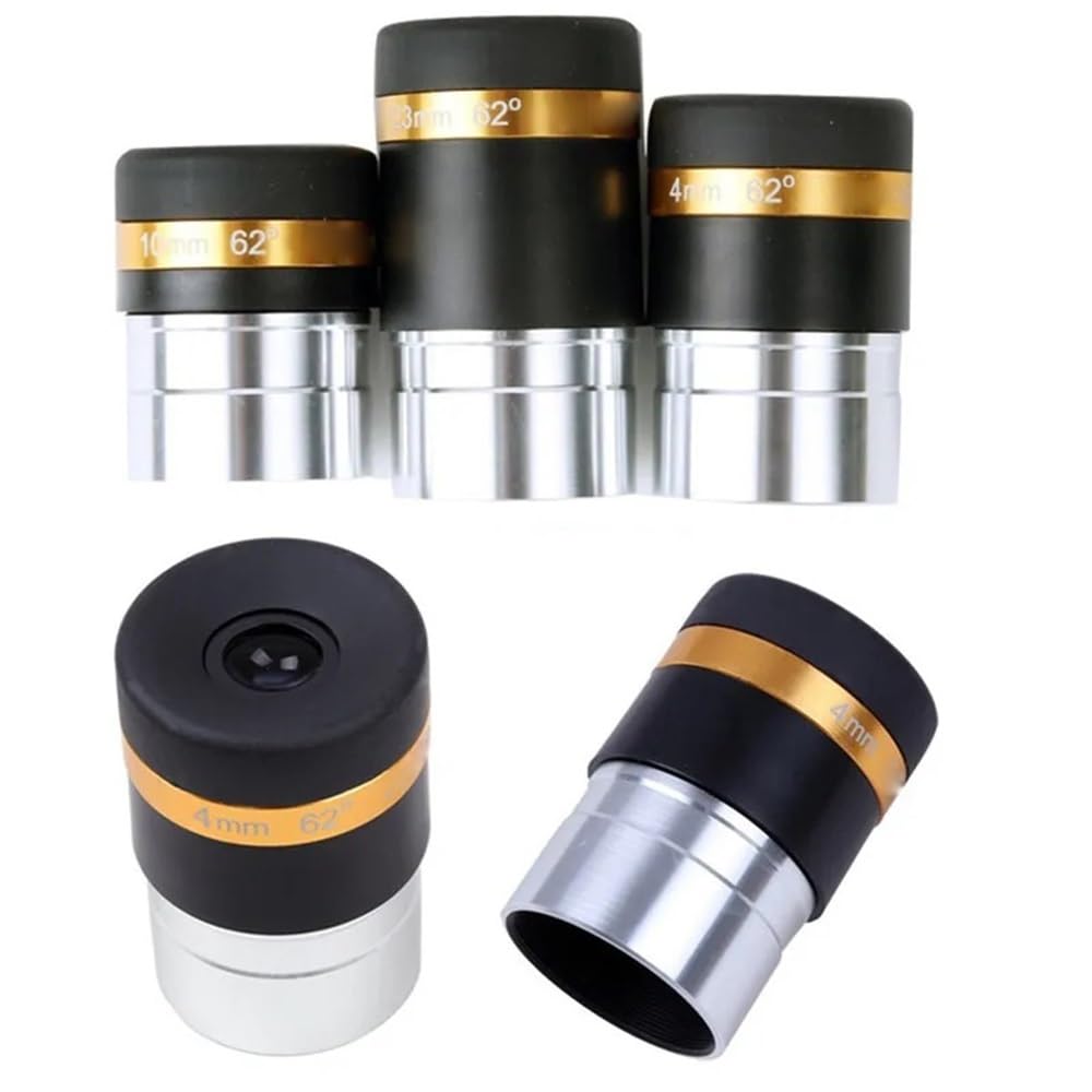 Accessoires pour télescopes Lot de 3 oculaires Grand Angle 62 degrés 1,25 Pouces 4 mm 10 mm 23 mm Accessoires for télescope Oculaire pour télescope