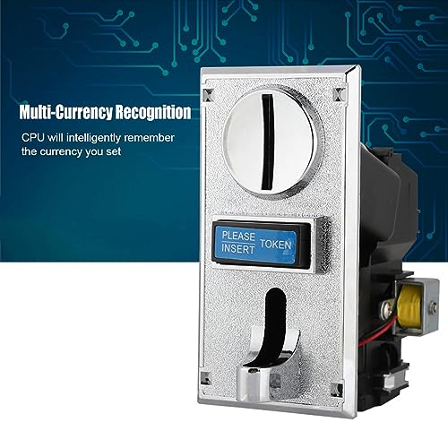 Risegun Coin Acceptor, Münzprüfer Münzautomat für Waschmaschine Spielautomat, Multi Münzeinwurf für Spielkonsolen, Verkaufsautomaten
