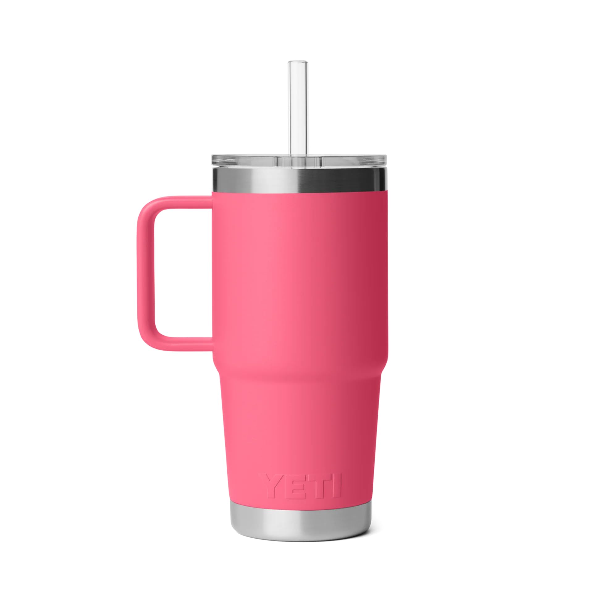 YETI Rambler - Taza de acero inoxidable aislada al vacío con tapa Stronghold, rosa tropical, 739 ml