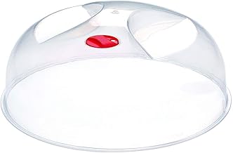 Space Home - BPA Free Microwave Lid - Microwave Protective Lid with Valve - Microwave Protector - Microwave Lid - Polypropylene - Red - Ø 28 cm