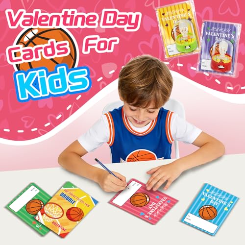 image for Tymokcall 30-Pack Valentine’s Day Mini Finger Basketball Shooting To