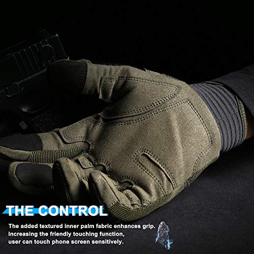 Wtactful B10-WT-GREEN-L Tactical Gloves For Men Military Combat Gloves thumb #5