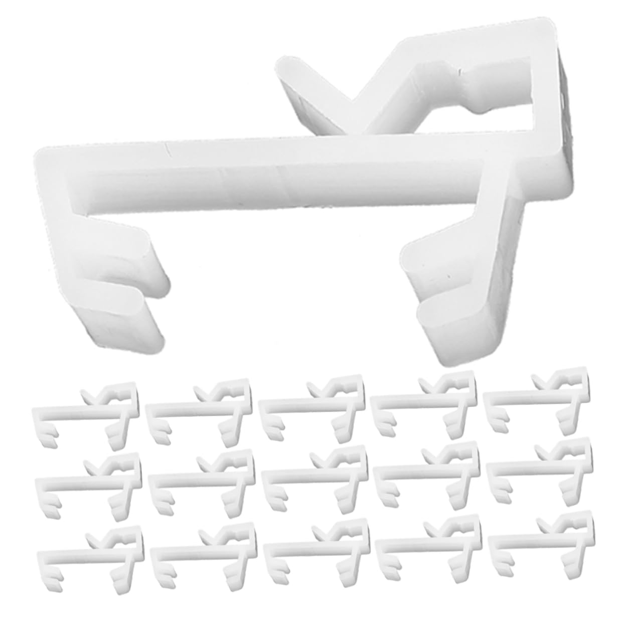 IWOWHERO 20pcs Hidden Valance Clips for Horizontal Blinds White Plastic Retainer Clips Easy Adjustments Curtain Accessories for Bedrooms Living Rooms