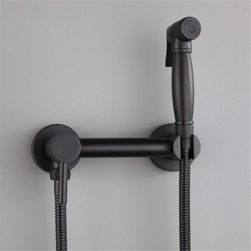 LUNEZY Bidet Faucet Set Hot & Cold Black Toilet Corner Valve Hand Held Hygienic Shower Head Anal Cleaning Ass Bidet Dusche Shattaf Muslim Shower Bidet,Style B