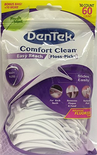 DenTek Comfort Clean Lot de 60 fils dentaires