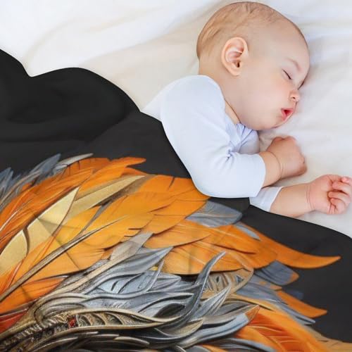 Manta de águila extra grande de 140x180 cm suave para sofá 4