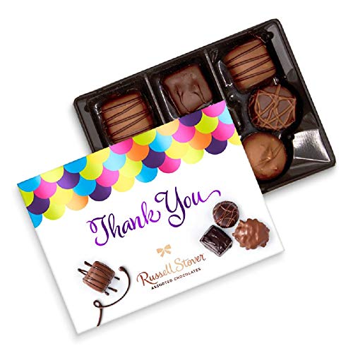 Amazon Com Russell Stover Thank You Assorted Milk Dark Chocolates Square Gift Box 130g Grocery Gourmet Food