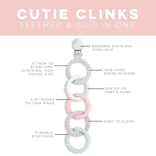 Miniatura 2 de Ryan & Rose Cutie Clinks - Juguete masticable para bebés (precioso)