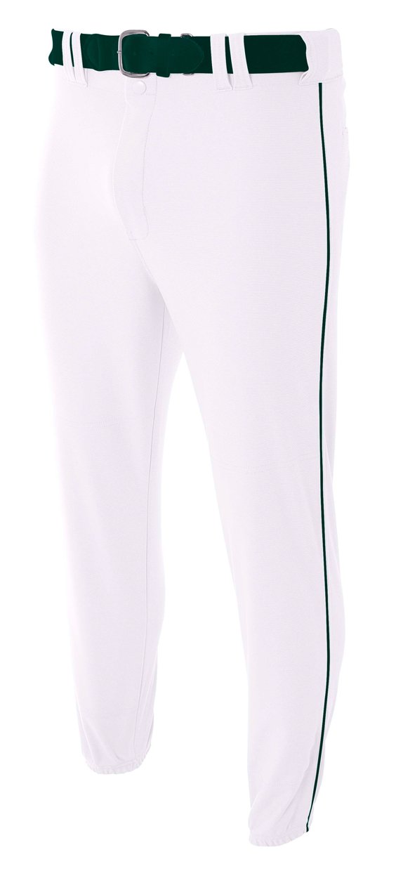 A4Men's N6178 A4 N6178-WHN Pro-Style Elastic Bottom Baseball Pants (pack of 1)