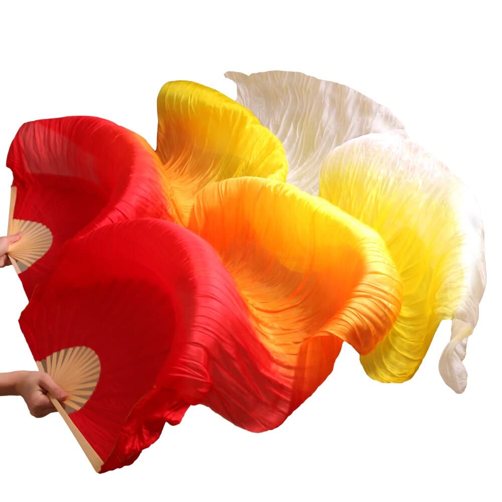 Abanico de danza del vientre personalizable con seda larga de 230 cm 8