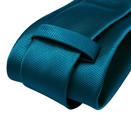 Image of GUSLESON 3.15 inch（8cm） Solid Color Necktie and Pocket Square Cufflinks Sets For Men + Gift Box