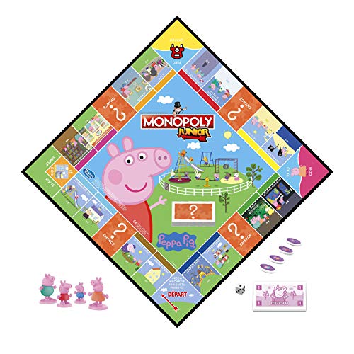 Jeux de Plateau Hasbro- Monopoly Junior Peppa Pig, Multicolores (315-F1656101), édition française – Image 6
