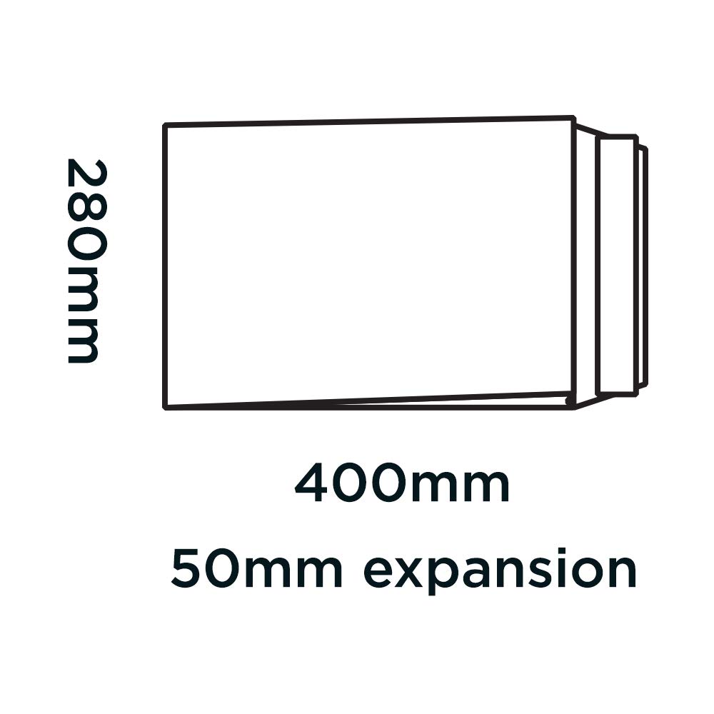 Vita Blake EPE4 EcoCushion Plastikfreie Gepolsterte FAltenversandtaschen Weiß E4 400 x 280 x 50 mm 140 g/m² | 100 Stück