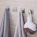 JS Self Adhesive Hooks, Stick on Hooks Holder for Tea Towel Robe Coat Kitchen Bathrooms,Stainless Steel Sticky Wall Hooks,Waterproof and Rustproof, 4 Pack