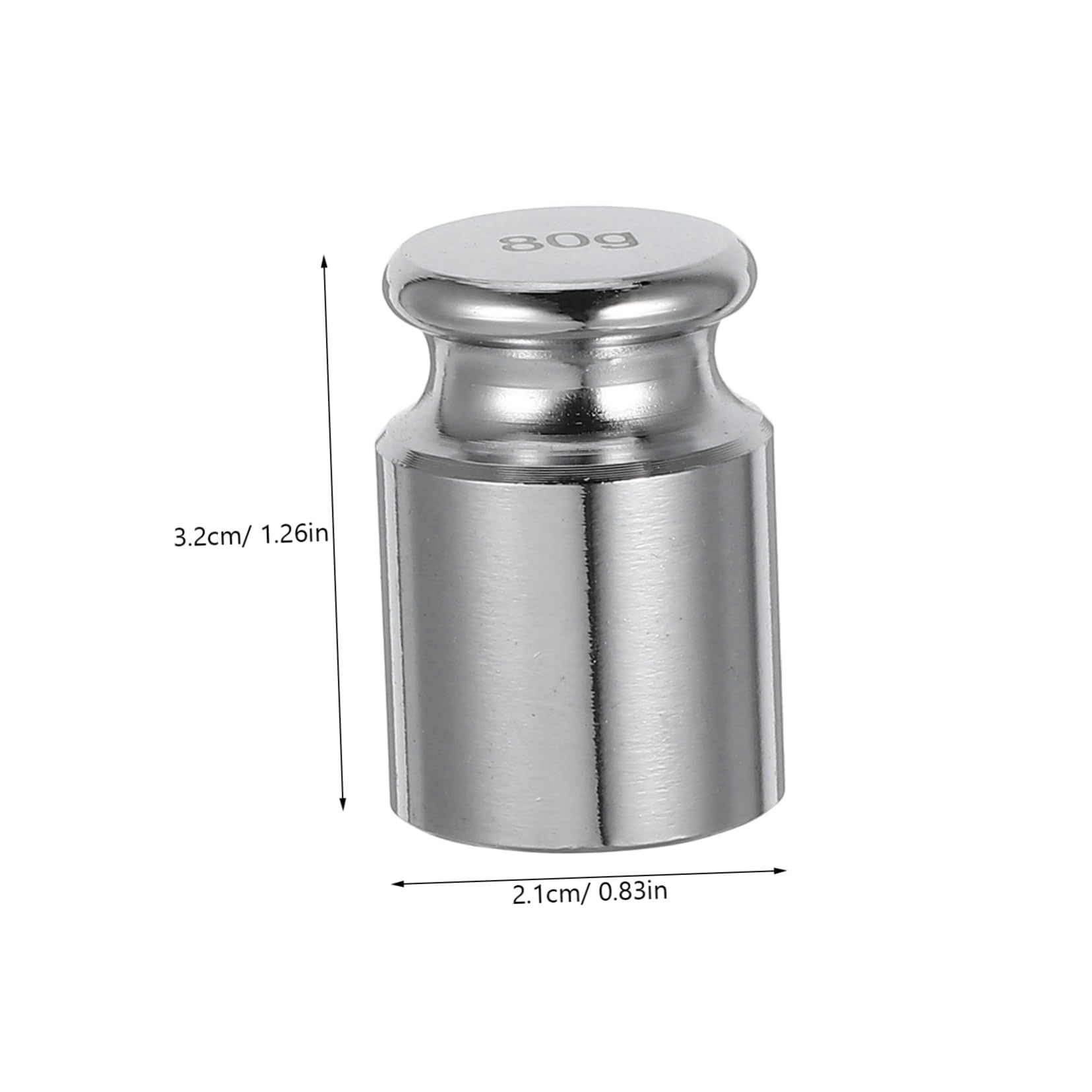 OKUMEYR 80g Precision Calibration Weight for Accurate Scale Calibration Portable and Reusable Weight for Lab Use for Scales and Precision Weighing Needs