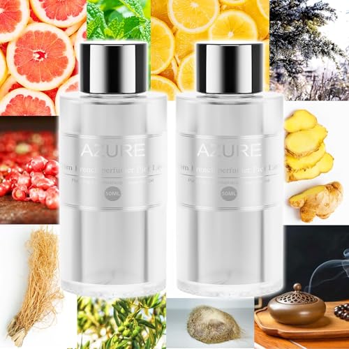 Image of Amor Lyris 2 Packs Essential Oil Refill for Smart Car Air Freshener, 3.5OZ Car Diffuser Refill, Aromatherapy Perfume Refill Can be Used for 4-8 Months, Made with Natural Plant Extracts, AZURE