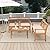 RELAX4LIFE Wood Patio Furniture Set - 4-Piece Outdoor Furniture w/Seat Cushions & Coffee Table, Loveseat Sofa Set for Balcony Porch Deck Poolside Backyard, Acacia Wood Conversation Set (Off White)