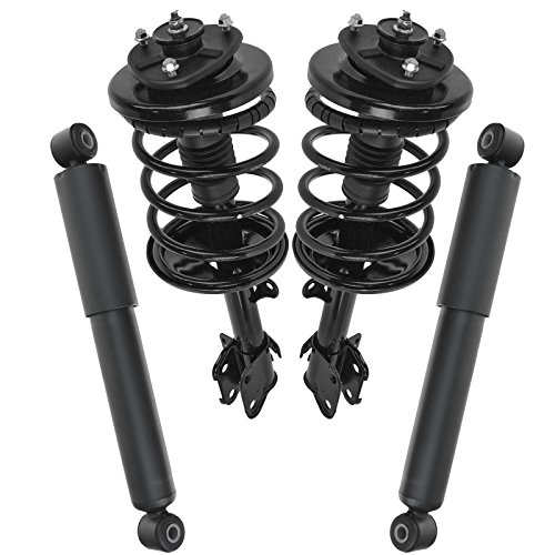 Image of TRQ Front and Rear Complete Strut Assembly & Shock Absorber Kit Complete Strut & Coil Spring Assembly Compatible with 2001-2002 Acura MDX 2003-2008 Honda Pilot