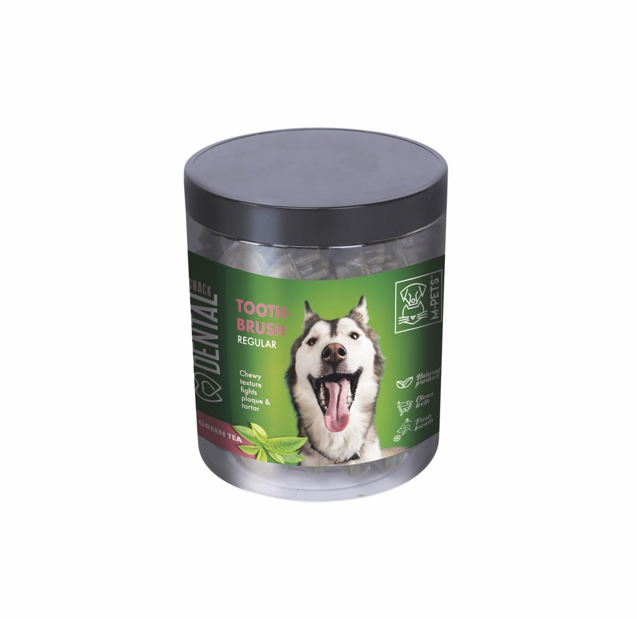 M-PETS DENTAL SNACK GREEN TEA TOOTH BRUSH REGULAR ÖDÜL 330GR