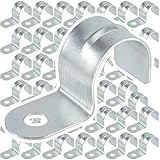 1 Hole 1 Inch Pipe Clamps, 200 Pcs Rigid Pipe Straps，Zinc-Plated Steel Pipe Strap Clamp for Pipe Tube Wire Installation and Fixing EMT Conduit