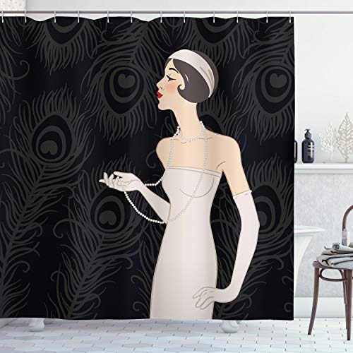 ABAKUHAUS Art Deco Federa Fodera Cuscino, Schizzato Inchiostro Design