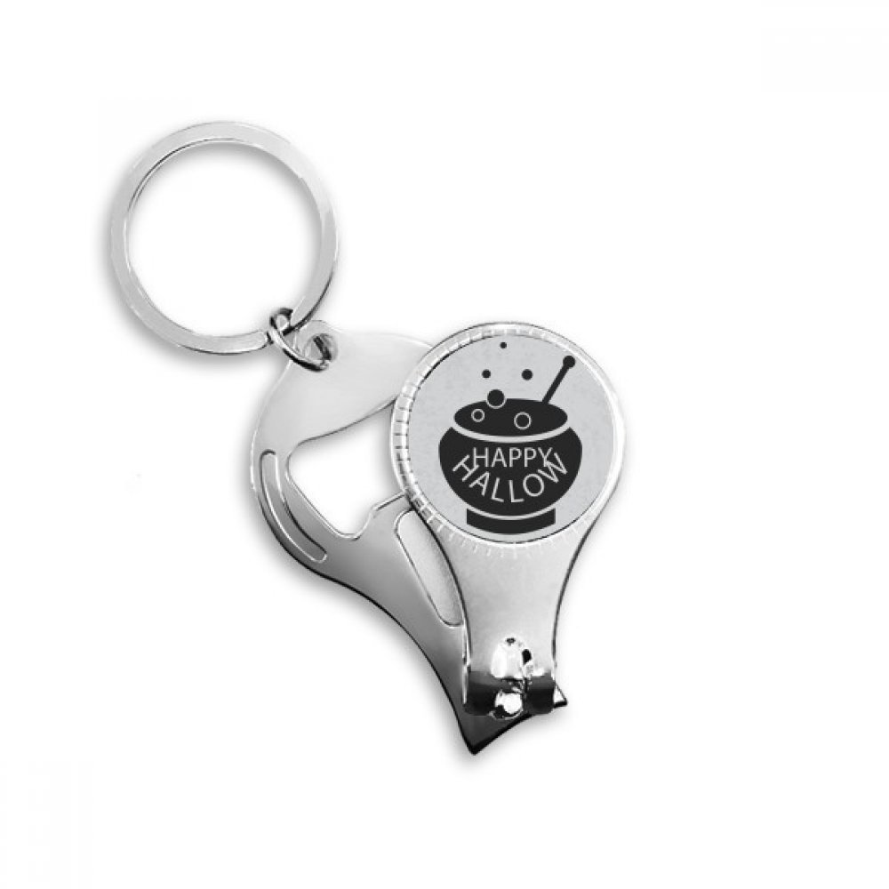 Décapsuleur porte-clés Halloween noir pour résoudre les imprévus de manucure