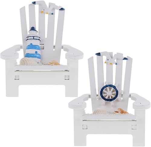 Alipis Decoración del hogar, decoración del hogar, decoración del hogar, decoración del hogar, mini silla de playa, silla de madera, adorno náutico