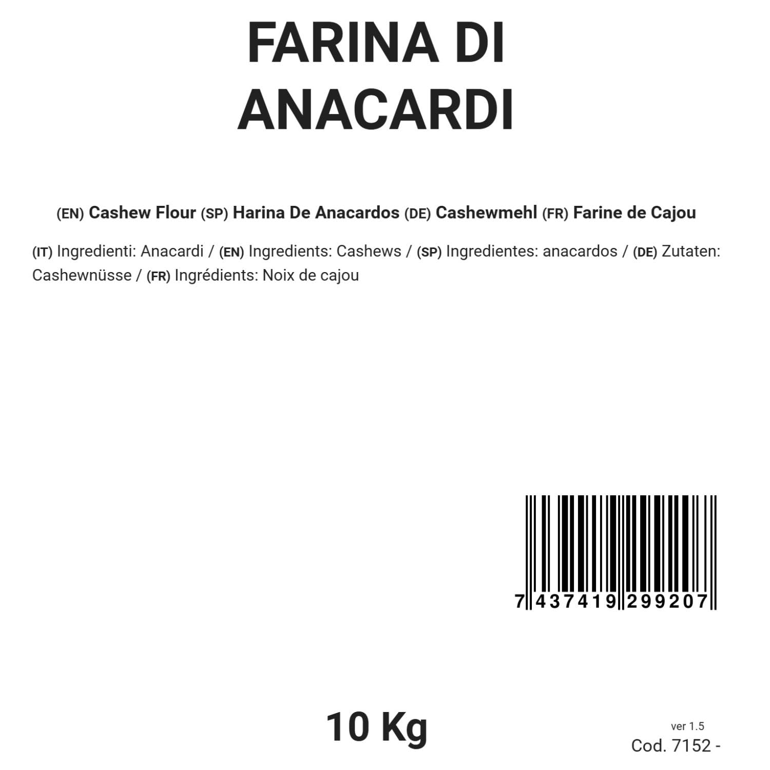 Bongiovanni Bontà Naturali Farine de Cajou 10Kg
