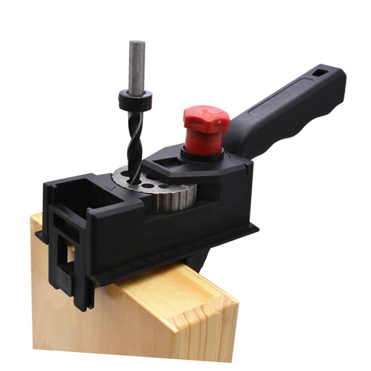 38Pcs Black Wood Straight Hole Locator for DIY Woodworking Precision Drill Depth Control Tool for Furniture Assembly and Joint Making
