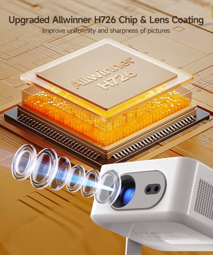 Magcubic Android 14 Beamer, HY300max Mini Beamer 4K & 8K mit Dualband WiFi 6 BT 5.4, 260 ANSI unterstützt Autofokus und Trapezkorrektur geeignet für Heimkino projektor – Bild 4