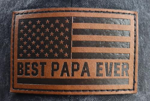 Image of Best Dad Ever American Flag Hat,Adjustable Cotton Embroidered Fathers Day Birthday Gifts for Papa Baseball Cap