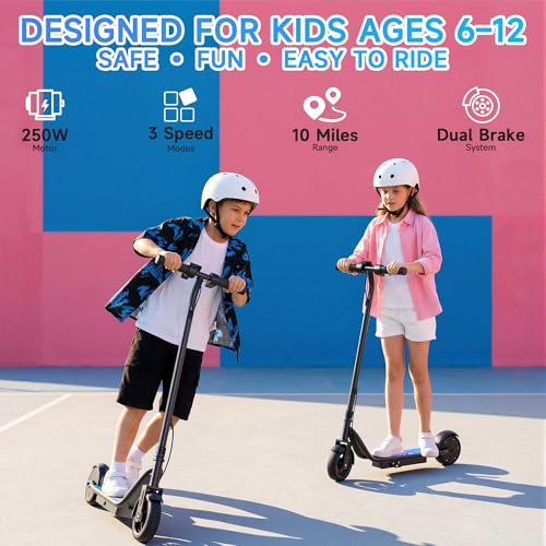 Image of Electric Scooter, 350W-500W Motor, 9 MPH to 22MPH, 10-41 Miles Range, Dual Suspension, Dual Braking, App Control, Foldable Commuter E Scooter for Adults and Teens