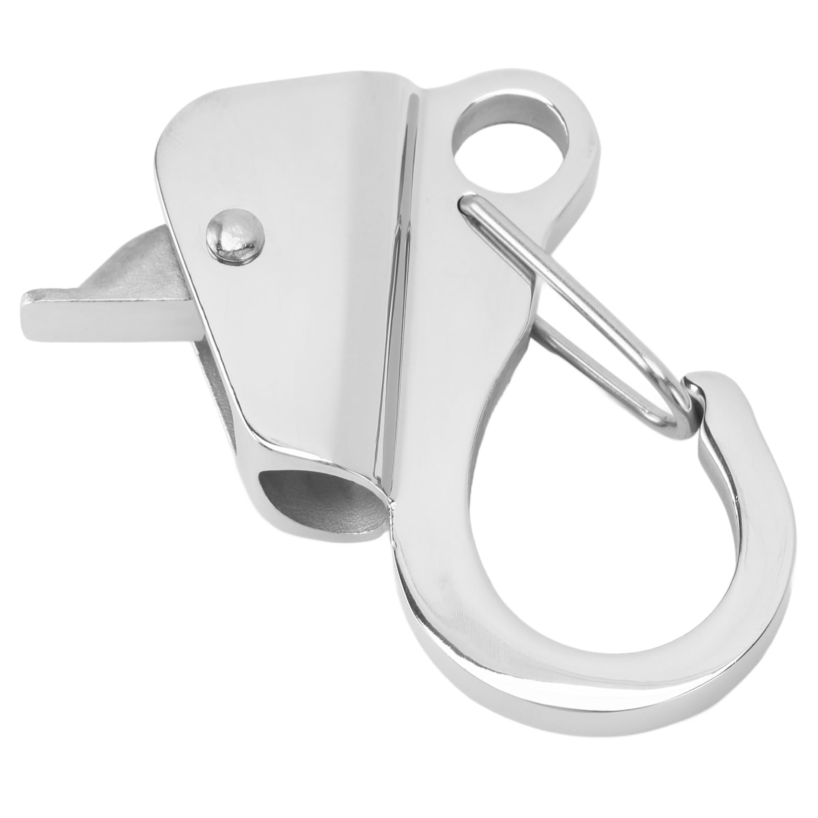 4 Pezzi di Gancio per Ancora da Barca, Clip a sgancio rapido in Acciaio Inossidabile 316 con Apertura da 3/8 a 5/8 di Pollice, Gancio per Cima d’Ancora lucidato a Specchio per barc
