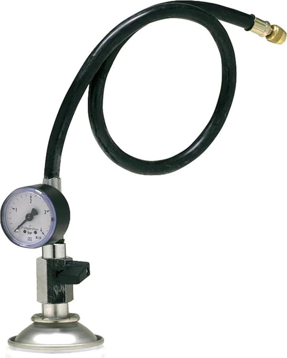 Prüf- Nachfüll-Garnitur Adapter Gefäßfüller Außdehnungsgefäß Heizug Solar Manometer 0-4 bar