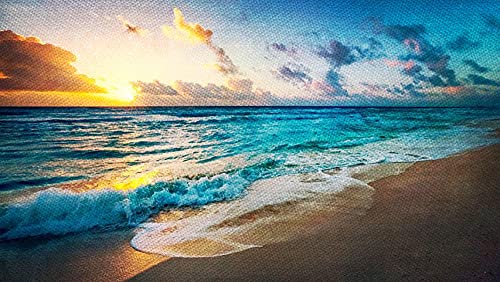 Cross Stitch Kits Beginner Adult Kids Stamped Cross Stitch Kits with Pattern Funny Ocean DIY 11 ct Pre-Printed Fabric Embroidery Crafts Needlework Kits Arts Decor Gift -16×20inch