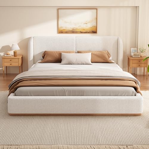 Christopher Knight Home Danet Boucle Upholstered King Size Bed Frame ...