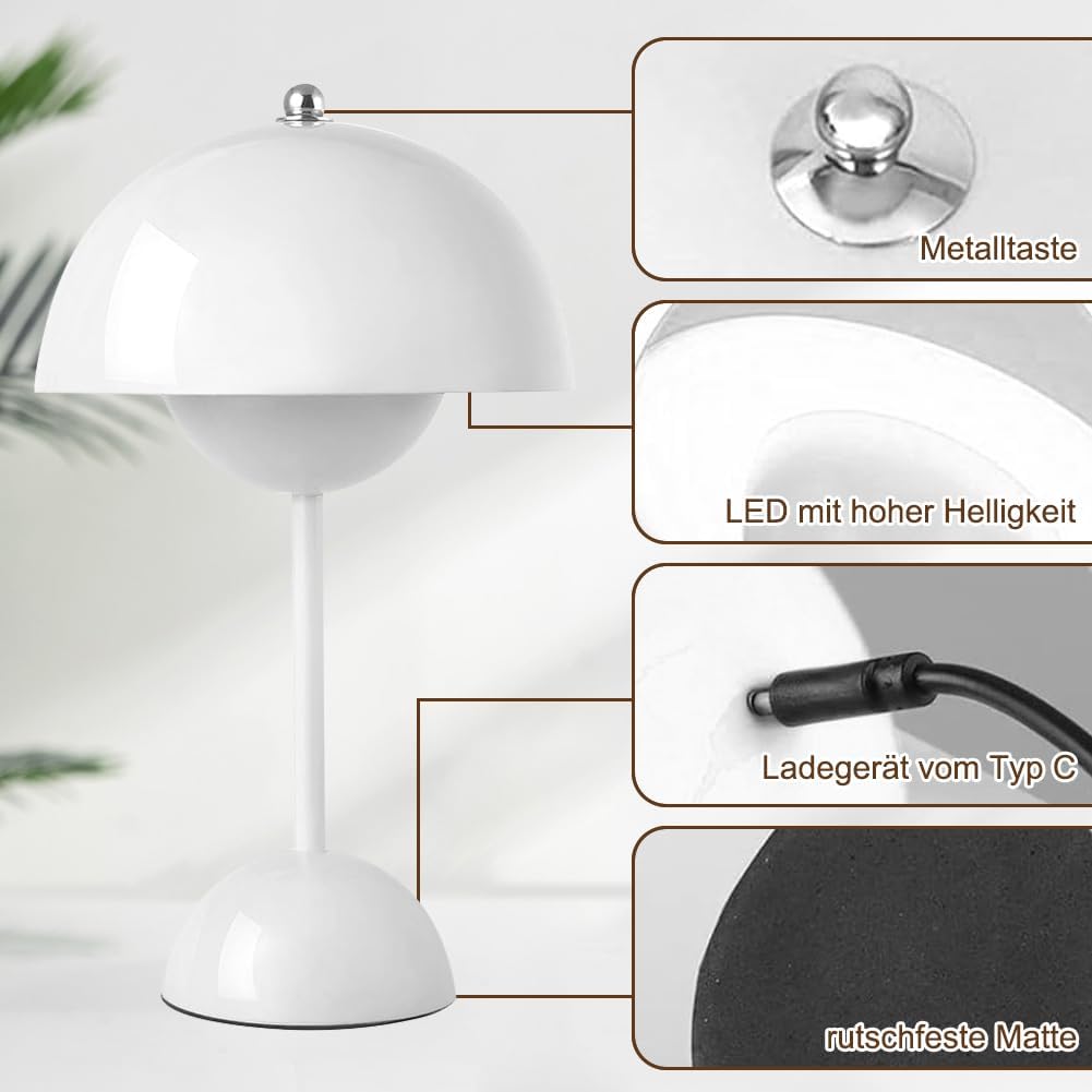 Sfeervolle TouchDim Tafellamp - Binnen & Buiten - 3 Lichtkleuren